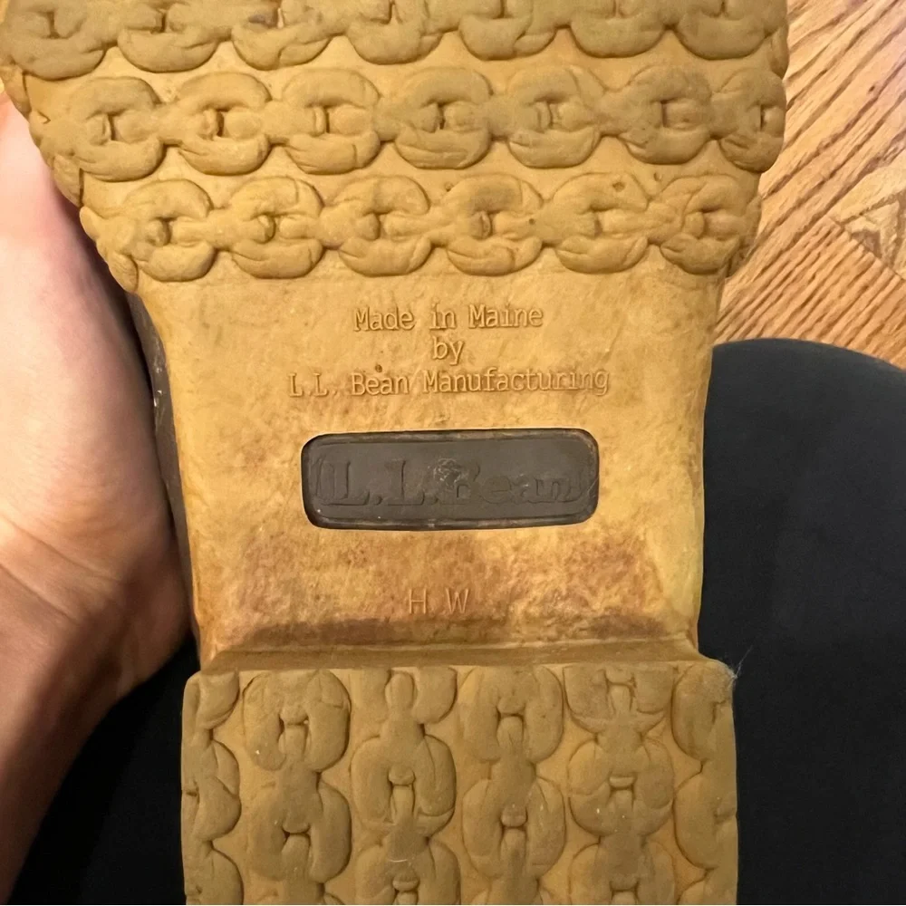 VINTAGE L.L. Bean Boots LL Bean Duck Boots 10 Wide Rain Rubber Leather